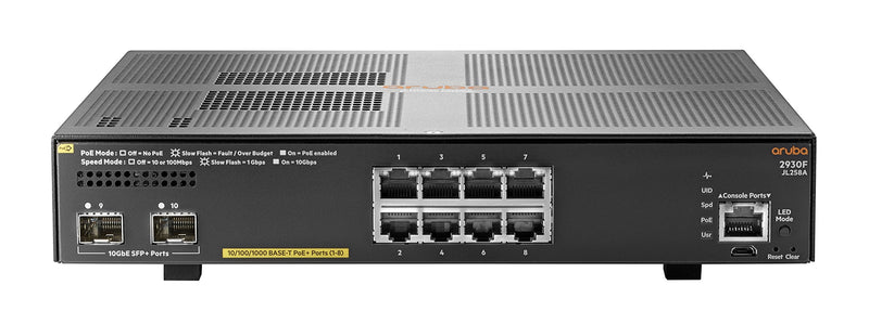 HPE Aruba 2930F 8G PoE+ 2SFP Switch