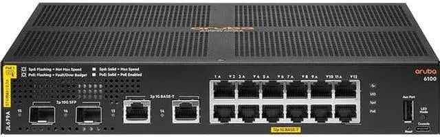 HPE Aruba 6100 12G CL4 2SFP+ PoE 139W