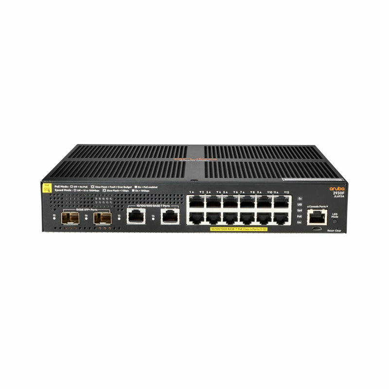HPE Aruba 2930F 12G PoE+ 2G 2SFP 12 Ports Switch