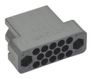 RACK and PANEL CONNECTOR/Female block, 14 position, panel mount