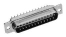 SUB-D CONNECTOR/ 44 pin, male, 3 row, crimp gold plating, wire mount, shell size 3, Includes male connector and pins.