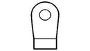 RING TERMINAL/3/8 inch, 9.53 mm stud/tab size, not insulated, tin plating, copper material, 7.11 mm maximum bundle diameter. For use with 4 gauge wire.
