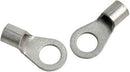 RING TERMINAL/3/8 inch, 9.53 mm stud/tab size, female, not insulated, tin plating, copper material, 5.89 mm maximum bundle diameter. For use with 6 gauge wire.