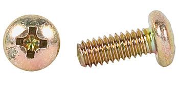 PHILLIPS PAN HEAD SCREW/Carbon steel, Cadmium plated, 1/4-28 1/2