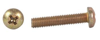 PHILLIPS PAN HEAD SCREW/Carbon steel, Cadmium plated, 10-32, 1-3/4