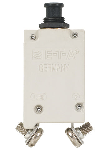50 AMP E-T-A CIRCUIT BREAKER/Includes: Nut-washer key plate and screws for terminals. 