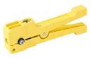 RINGER CABLE STRIPPER/Strips most non-round shielded cable including M27500. Spring-loaded. Strips cables from .12 to .22. Fixed blades are sized to insulation for accurate stripping. Up to 8-10 MIL insulation thickness. Blade included (K-6493)