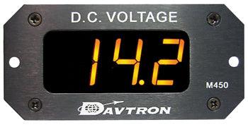 VOLTMETER/Amber LED with remote sensing, Range: 8V to 32V, Input Voltage: 14V to 28V, Auto Dimming