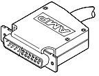CABLE CLAMP/D connector, 50 position, size 5, 2 entry, polypropylene. ROHS compliant.