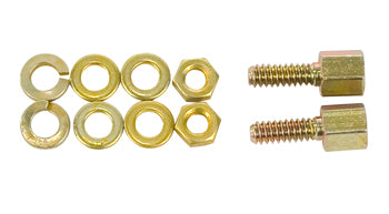 SCREW LOCK KIT/Female, steel material, zinc plating, 4-40 UNC thread size. ROHS compliant.