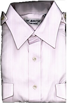 MENS COMMANDER STYLE SHIRT/long sleeve/white/size 15.5/34-3