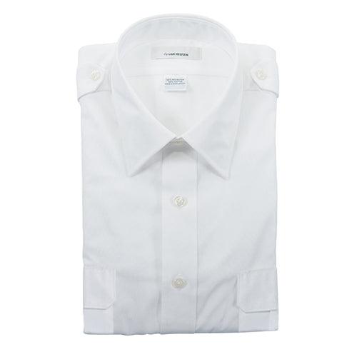 MENS PILOT STYLE SHIRT/short sleeve/white/size 15