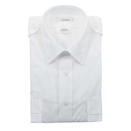 MENS PILOT STYLE SHIRT/short sleeve/white/size 18
