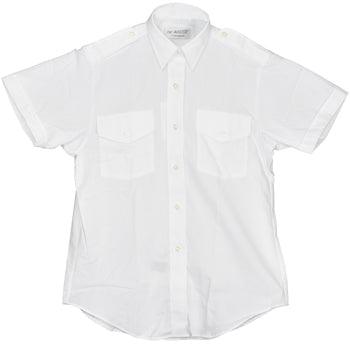 LADIES AVIATOR STYLE SHIRT/short sleeve/white/size 4