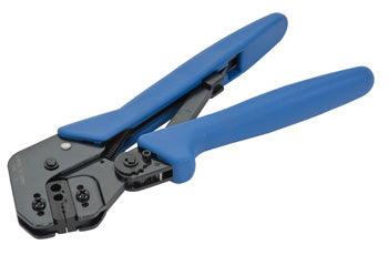 PRO CRIMPER III  RATCHET HAND CRIMPING TOOL/Designed to crimp 50 Ohm commercial BNC and TNC plugs and jacks onto RG 58/U, RG 59/U, and RG 62/U cable. Includes a replaceable die assembly part