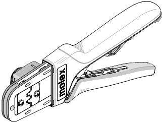 CRIMP TOOL/RATCHET/For use with MOLEX standard pin and socket terminals .062 diameter, 18-24 gauge.