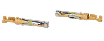 CRIMP SOCKET/Female, gold plating, 24-20 gauge wire, Selenium/gold/nickel finish. For use with Metrimate, grounding blocks and CPC Series 1 Connectors