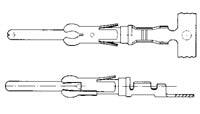 CONTACT PIN/Male, tin lead plating, MATE-N-LOK series. For use with 24-20 gauge wire.