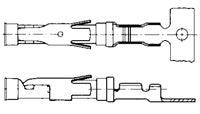 SOCKET ASSEMBLY/Type III series, Female, brass material, MATE-N-LOK series. For use with 18-14 gauge wire. 