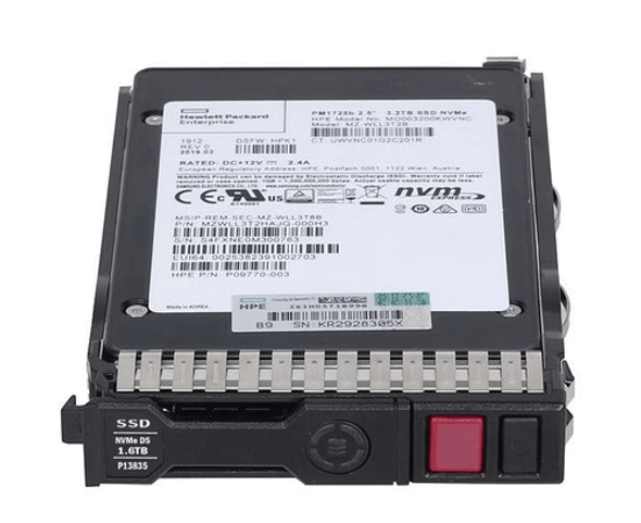 HPE 1.6TB NVMe MU SFF SCN DS SSD