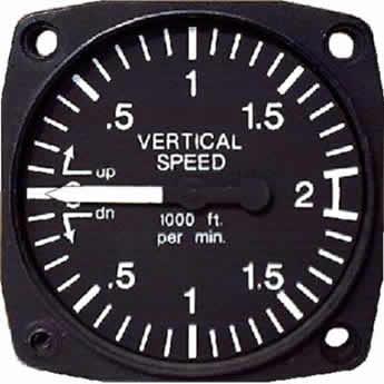 VERTICAL SPEED INDICATOR/2 1/4, 0-6000, blue-white lighting