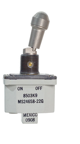 TOGGLE SWITCH/SPST (single pole single throw), ON-NONE-OFF, panel mount, screw terminals, environmentally sealed. 