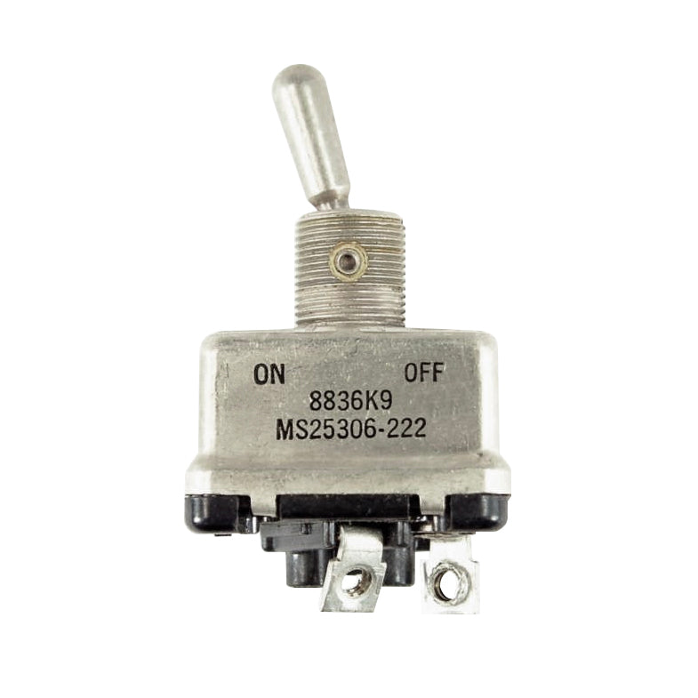 TOGGLE SWITCH/ON-NONE-OFF, single pole, environmentally sealed positive action.