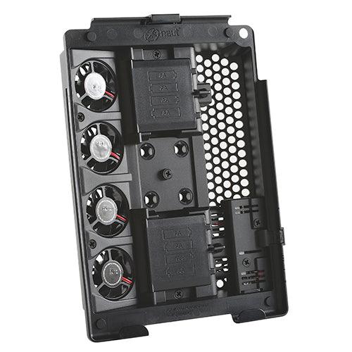 ACTIVE COOLING MOUNT/For use with iPAD Air. Weight: 9.7 oz (no batteries, no iPad) Dimensions: 9.17 x 7 x 1.5