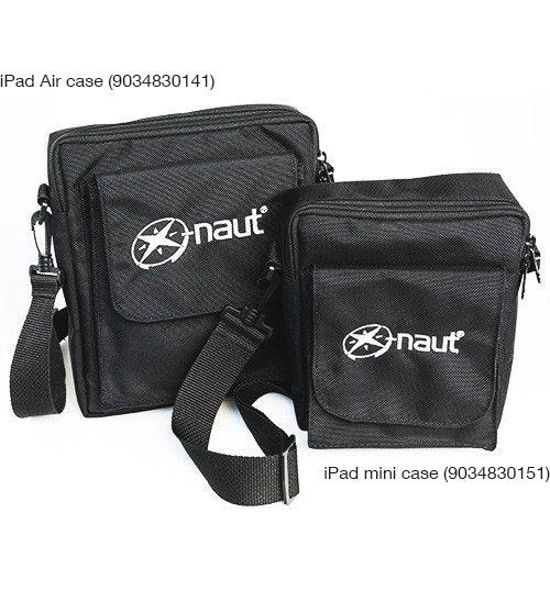 iPAD AIR CARRYING CASE/Adjustable and removable shoulder strap, large zippered pocket for active cooling mount and small outer velcro pocket for accessories, X-naut embroidered logo.
