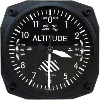 WALL CLOCK/Altimeter, 6.5 x 6.5 inches