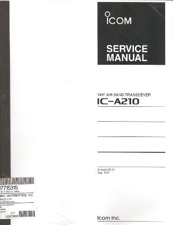 SERVICE MANUAL/IC-A210