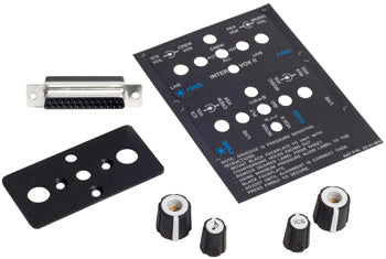 CRIMP INSTALL KIT FOR AA85-001/ includes 1 ea 25 pin d connector, backshell, template, label, faceplate, music knob, ICS knob, 3 ea screws, 25 ea sockets.