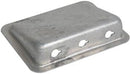 MIC and PHONE JACK HOUSING/Bare aluminum, no paint, 3 hole, 3.75 wide x 5.0 long.