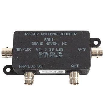 ANTENNA COUPLER/50 Ohms, NAV-LOC-GS, NAV/LOC, G/S, BNC Female Connector, 2 Hole Mount & a Black Finish.