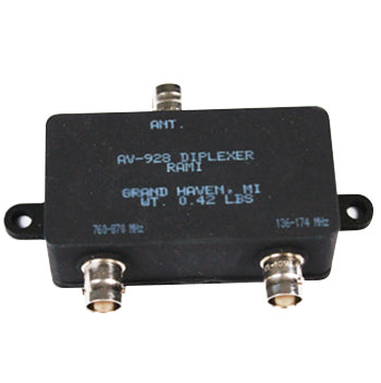 ANTENNA DIPLEXER/136-174 and 760-870 MHz, 50 Ohms, BNC Female Connector, 2 Hole Mount & a Black Finish. 