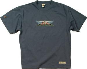 AVRO AIRCRAFT T-SHIRT/washed blue/short sleeve/small