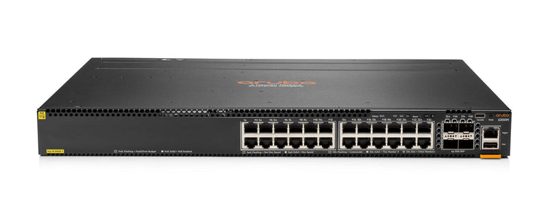 HPE Aruba 6300M 24-port 1GbE Class 4 PoE and 4-port SFP56 Switch