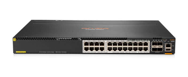 HPE Aruba 6300M 24-port Smart Rate 1GbE Class 6 PoE and 4-port SFP56 Switch