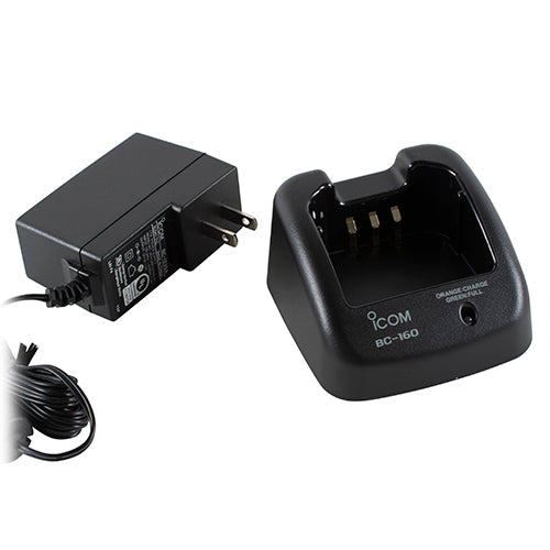 RAPID CHARGER/For use with: radios IC-A14, IC-A14S, with the BP, 230/N, BP-231, BP-231/N and BP-232H/WP. Includes: desktop style charger, power adapter BC-123SA with a US style plug.