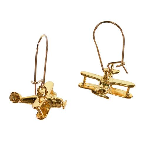 GOLD/BIPLANE/EARRINGS