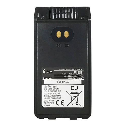 BATTERY PACK/Li-ion 7.2V, 2280 mAh. For use with IC-A16. 