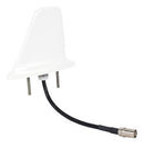 DME TRANSPONDER ANTENNA/BNC, L-Band, 960-1220 MHz and 1030-1090 MHz, 50 Ohms, 2 Stud Mount, With Remote, Airspeed 400 Knots & a White Finish. 