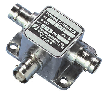 VOR GS POWER COMBINER/BNC Female Connector, 108-118 MHz and 329-335 MHz, 50 Ohms, 4 Hole Mount & an Aluminum Finish. 