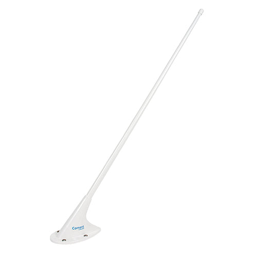VHF ROD ANTENNA/BNC Female Connector, 118-137 MHz, 50 Ohms, 50 Watts, Airspeed 250 Knots, 4 Hole Mount & a White Finish. 
