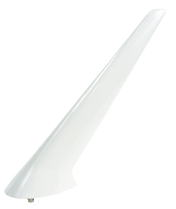 VHF BLADE ANTENNA/118-137 MHz, 50 Ohms, 25 Watts, Airspeed 350 Knots, BNC Female-Offset Connector, 4 Hole Mount & a White Finish. 