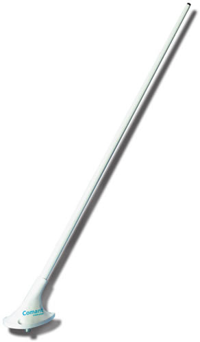 VHF ROD ANTENNA/BNC Female Connector, 118-137 MHz, 50 Ohms, 50 Watts, 3 Hole Mount, Airspeed 250 Knots & a White Finish.