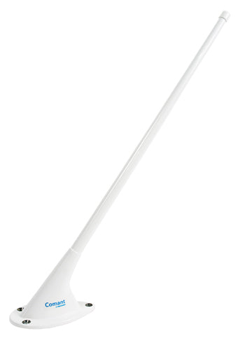 FM 2 METER WHIP ANTENNA/138-174MHz, 3 Hole Mount, BNC Female Connector & a White Finish. 
