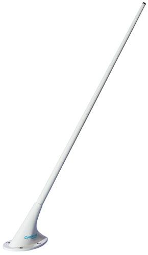 FM 2 METER EXTENDED BAND WHIP ANTENNA/BNC Female Connector, 138-174MHz, 50 Ohms, 50 Watts, 4 Hole Mount, Airspeed 450 Knots & a White Finish. 