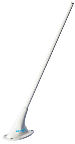 FM 2 METER WHIP ANTENNA/BNC Female Connector, 148-174 MHz, 50 Ohms, 50 Watts, 3 Hole Mount, Airspeed 450 Knots & a White Finish. 