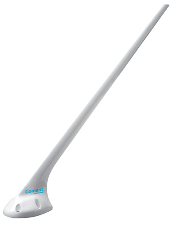 VHF BLADE ANTENNA/BNC Female Connector, 118-136 MHz, built in GPS notch filter, 4 Hole Mount, White Finish. 